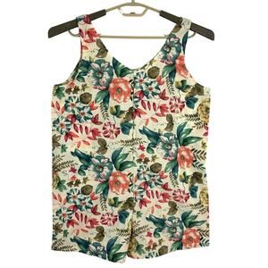 Frond Handmade vintage fabric floral romper One Size cottagecore